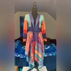 light weight, size L but I feel it runs a bit small. Brand new and never worn.